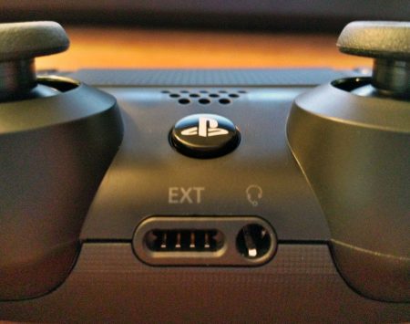 What is the EXT port on the PS4 controller?