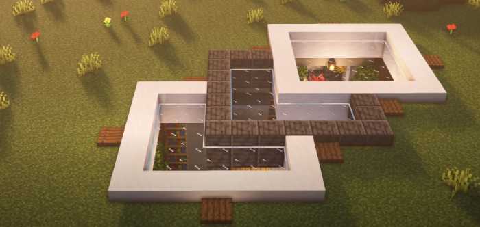 minecraft modern underground base