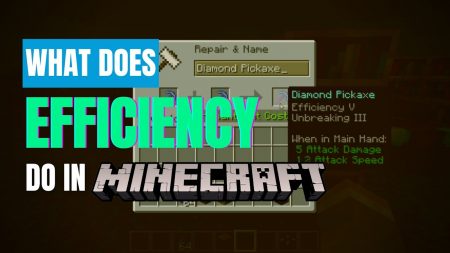 what does efficiency do in minecraft