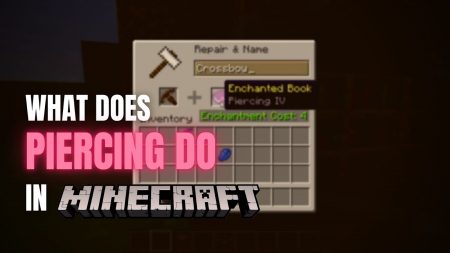 what does piercing do in minecraft