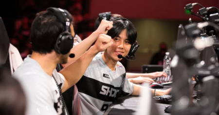 Overwatch League Season 6, players high-fiving