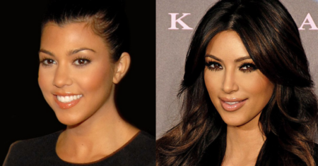 Kim Kardashian and Kourtney Kardashian