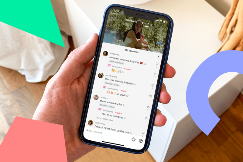 coments on tiktok