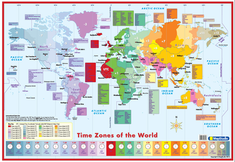 time zones of the world