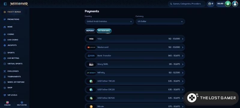 payout at top UAE casinos