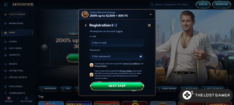 registration at casino without KYC
